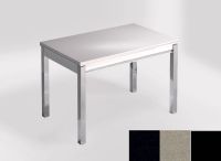 Logo Table mensa ext 110x70 - plateau tao - pieds noir - ceinture en bois laque inox 2321_tao_noir_bl-inox
