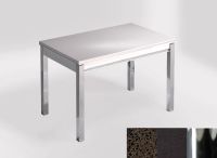 Logo Table mensa 110x70 extension mlamin - plateau marron jupiter - pieds chrome - ceinture en bois laq 2332_marron-jupiter_chrome_