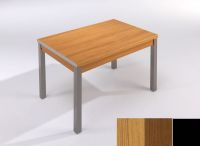 Logo Table mensa ext 135x80 - plateau chene - pieds noir - ceinture en polymere noyer 2044_chene_noir_pl-noyer