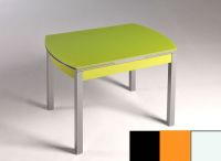 Logo Table hercule 105x60 - plateau noir - pieds blanc - ceinture en bois laque orange cool 1989_noir_blanc_bl-orange-cool