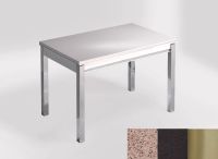 Logo Table mensa ext 100x60 - plateau stellar rojo - pieds inox - ceinture en bois laque noir 2320_stellar-rojo_inox_bl-noir