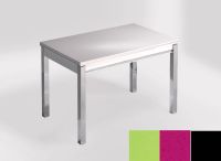 Logo Table mensa 110x70 extension mlamin - plateau verde fun - pieds noir - ceinture en bois laque mage 2332_verde-fun_noir_bl-mage