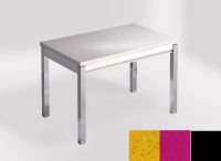 Logo Table mensa ext 100x60 - plateau stellar amarillo - pieds noir - ceinture en bois laque magenta ener 2320_stellar-amarillo_noir_