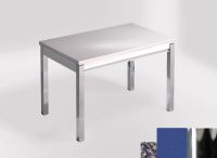 Logo Table mensa ext 110x70 - plateau blue safita - pieds chrome - ceinture en bois laque bleu enjoy 2321_blue-safita_chrome_bl-bleu-