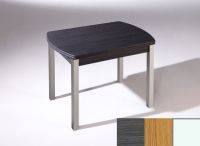 Logo Table hercule ext. 130x80 - plateau cendre - pieds blanc - ceinture en polymere chene 2904_cendre_blanc_pl-chene