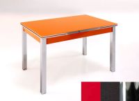 Logo Table mensa ext 110x70 - plateau rouge - pieds chrome - ceinture en bois laque noir 2040_rouge_chrome_bl-noir