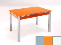 Logo Table mensa ext 110x70 - plateau gris - pieds blanc - ceinture en bois laque orange 2040_gris_blanc_bl-orange