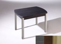 Logo Table hercule ext. 130x80 - plateau cendre - pieds inox - ceinture en polymere wengue 2904_cendre_inox_pl-wengue