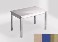 Logo Table mensa 110x70 extension mlamin - plateau creme minerva - pieds inox - ceinture en bois laque  2332_creme-minerva_inox_bl-