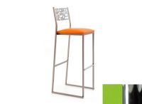 Logo Tabouret spiree  - 77 - assise en vinyltech vert - pieds chrome 2666_vt-vert_chrome