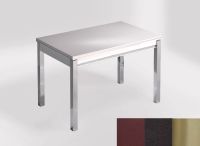 Logo Table mensa 100x60 extension melamin - plateau satori - pieds inox - ceinture en bois laque noir 2331_satori_inox_bl-noir