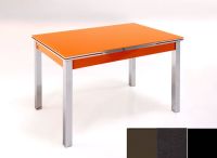 Logo Table mensa ext 135x80 - plateau moka - pieds noir - ceinture en bois laque noir 2045_moka_noir_bl-noir
