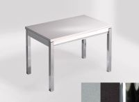 Logo Table mensa 100x60 extension melamin - plateau khenso - pieds chrome - ceinture en bois laque noir 2331_khenso_chrome_bl-noir