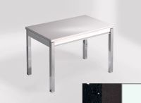 Logo Table mensa 110x70 extension mlamin - plateau stellar negro - pieds blanc - ceinture en bois laque 2332_stellar-negro_blanc_bl