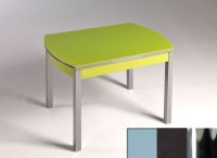 Logo Table hercule 130x80 - plateau gris - pieds chrome - ceinture en bois laque noir 2000_gris_chrome_bl-noir