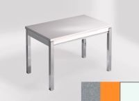 Logo Table mensa ext 110x70 - plateau aluminium nube - pieds blanc - ceinture en bois laque orange 2321_aluminium-nube_blanc_bl-orang