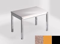 Logo Table mensa ext 110x70 - plateau stellar rojo - pieds noir - ceinture en bois laque jaune dream 2321_stellar-rojo_noir_bl-jaune-