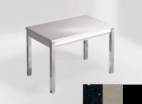 Logo Table mensa ext 110x70 - plateau stellar negro - pieds noir - ceinture en bois laque inox 2321_stellar-negro_noir_bl-inox