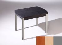 Logo Table hercule ext. 130x80 - plateau cerisier - pieds argent - ceinture en polymere hetre 2904_cerisier_argent_pl-hetre
