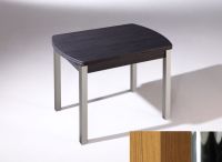 Logo Table hercule ext 115x75 - plateau chene - pieds chrome - ceinture en polymere noyer 2903_chene_chrome_pl-noyer