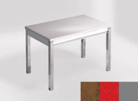 Logo Table mensa 110x70 extension mlamin - plateau mississipi - pieds argent - ceinture en bois laque r 2332_mississipi_argent_bl-r
