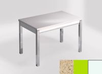 Logo Table mensa 100x60 extension melamin� - plateau ivory coast - pieds blanc - ceinture en bois laque v 2331_ivory-coast_blanc_bl-v