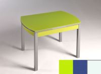 Logo Table hercule 130x80 - plateau vert - pieds blanc - ceinture en bois laque bleu enjoy 2000_vert_blanc_bl-bleu-enjoy