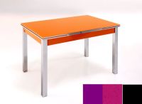 Logo Table mensa ext 135x80 - plateau magenta - pieds noir - ceinture en bois laque magenta energy 2045_magenta_noir_bl-magenta-energ
