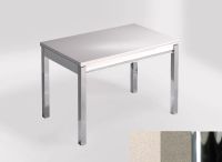 Logo Table mensa ext 100x60 - plateau blanco norte - pieds chrome - ceinture en bois laque inox 2320_blanco-norte_chrome_bl-inox