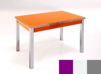 Logo Table mensa ext 100x60 - plateau magenta - pieds argent - ceinture en bois laque blanc 2035_magenta_argent_bl-blanc