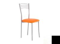 Logo Chaise cam�lia - assise en skaitech blanc - pieds noir 1918_sk-blanc_noir