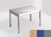 Logo Table mensa ext 100x60 - plateau nile - pieds argent - ceinture en bois laque bleu enjoy 2320_nile_argent_bl-bleu-enjoy