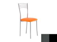 Logo Chaise cam�lia - assise en vinyltech noir - pieds noir 1918_vt-noir_noir