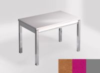 Logo Table mensa ext 110x70 - plateau sonora gold - pieds argent - ceinture en bois laque magenta energy 2321_sonora-gold_argent_bl-m