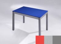 Logo Table licorne 110x70 - h75 - plateau rojo vital - pieds argent - ceinture en bois laque argent 2703_rojo-vital_argent_bl-argent