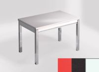 Logo Table mensa 110x70 extension m�lamin� - plateau rojo vital - pieds blanc - ceinture en bois laque no 2332_rojo-vital_blanc_bl-no