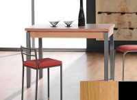 Logo Table mensa ext 110x70 - plateau chene - pieds noir - ceinture en bois laque chene 2039_chene_noir_bl-chene