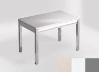 Logo Table mensa ext 110x70 - plateau blanco norte - pieds argent - ceinture en bois laque blanc 2321_blanco-norte_argent_bl-blanc