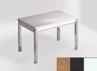 Logo Table mensa ext 100x60 - plateau beige olimpo - pieds blanc - ceinture en bois laque noir 2320_beige-olimpo_blanc_bl-noir