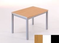 Logo Table saturne ext 80x80 - plateau chene - pieds noir - ceinture en metalique blanc 2785_chene_noir_mt-blanc