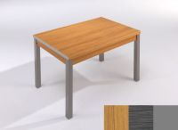 Logo Table mensa ext 135x80 - plateau chene - pieds argent - ceinture en polymere cendre 2044_chene_argent_pl-cendre