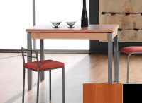 Logo Table mensa ext 110x70 - plateau cerisier - pieds noir - ceinture en bois laque cerisier 2039_cerisier_noir_bl-cerisier