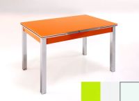 Logo Table mensa ext 100x50 - plateau vert - pieds blanc - ceinture en bois laque blanc 2032_vert_blanc_bl-blanc