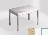 Logo Table mensa 110x70 extension m�lamin� - plateau ivory coast - pieds blanc - ceinture en bois laque b 2332_ivory-coast_blanc_bl-b