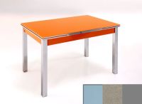 Logo Table mensa ext 110x70 - plateau gris - pieds argent - ceinture en bois laque inox 2040_gris_argent_bl-inox