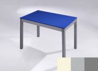 Logo Table licorne 70x70 - h90 - plateau haiku - pieds argent - ceinture en bois laque argent 2963_haiku_argent_bl-argent