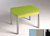 Logo Table hercule 130x80 - plateau gris - pieds chrome - ceinture en bois laque inox 2000_gris_chrome_bl-inox