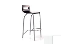 Logo Tabouret tulipe 77 - assise en laque blanc - pieds blanc 2657_la-blanc_blanc