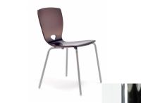 Logo Chaise n�nuphar - assise en laque blanc - pieds chrome 1924_la-blanc_chrome