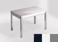 Logo Table mensa 110x70 extension m�lamin� - plateau stellar marina - pieds argent - ceinture en bois laq 2332_stellar-marina_argent_